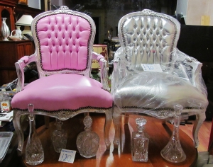 Two chairs, in a furniture shop in Orchard Road, Southsea...