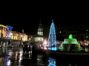 Trafalgar Square from its western side...